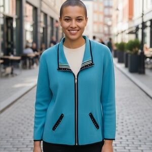 Nancy Bolen City Girl light blue jacket